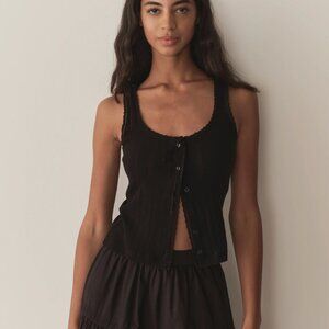 NWT Doen Lois Tank Black Size Small *as seen on Taylor Swift*